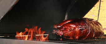 Pig on the grill